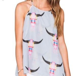 Show Me Your Mumu Bull Print Top